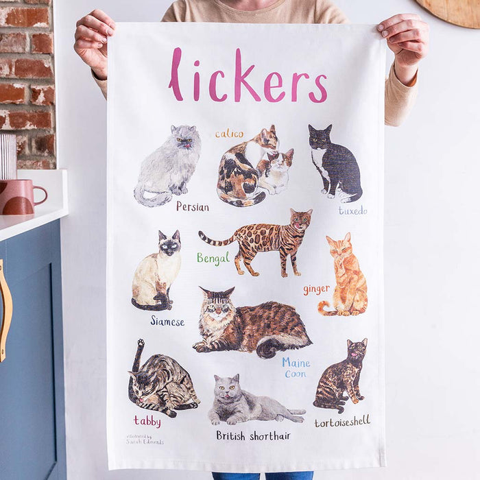 Lickers Cat Cotton Tea Towel