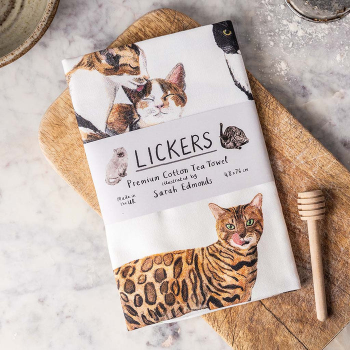 Lickers Cat Cotton Tea Towel