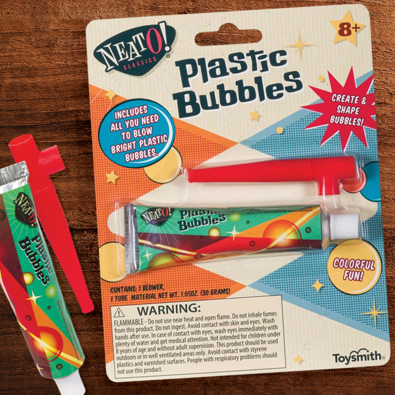 Plastic bubble blowing deals toy