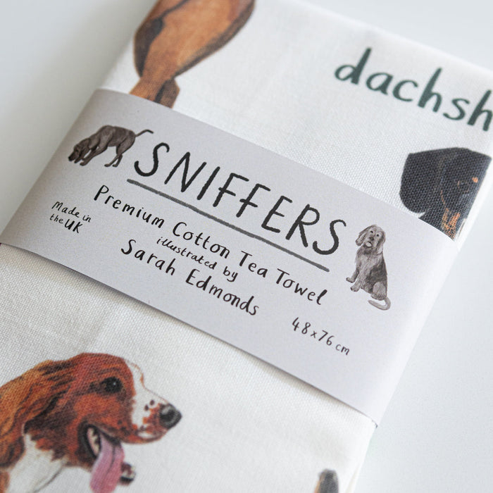 Sarah Edmonds Illustration  Sniffers Kitchen Towel