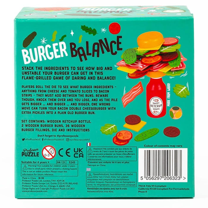 Burger Balance Stacking Game