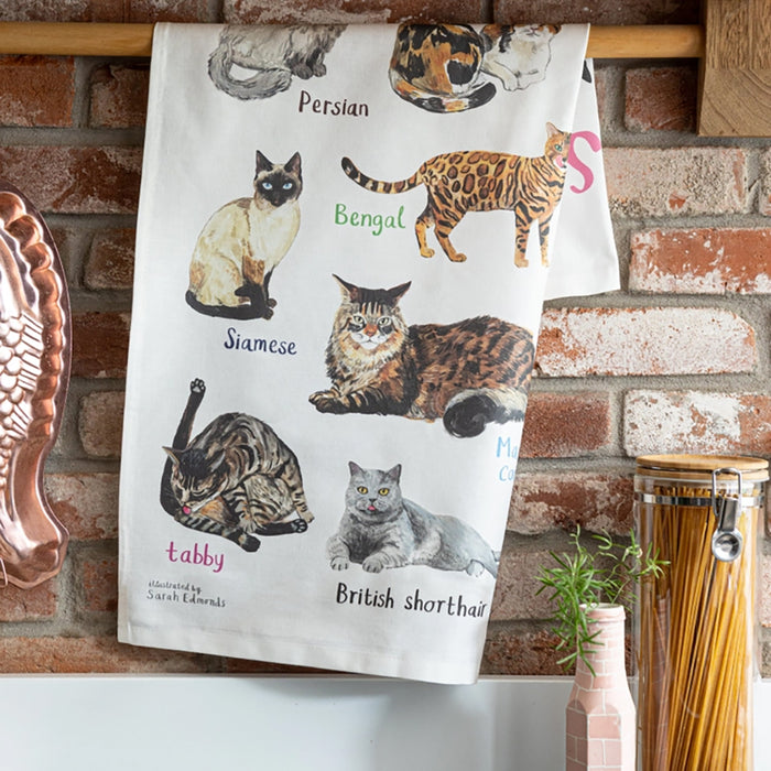 Lickers - Funny Cat Kitchen Towel - Sarah Edmonds Illustration