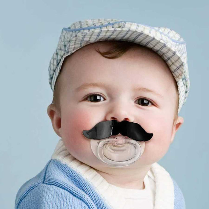 Baby with a Mustache Pacifier