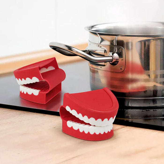 Fun in the Kitchen with Chomp Oven Mitts!