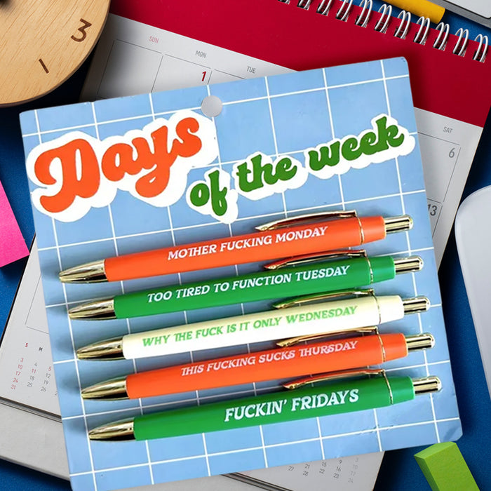 Days Of The Week Pen Set