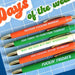 Days Of The Week Pen Set