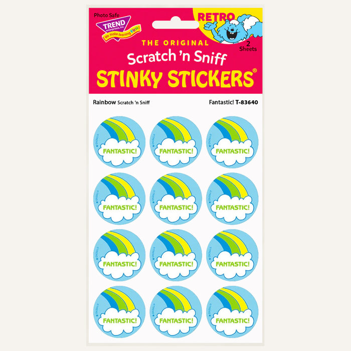 Fantastic! Rainbow Scented Retro Scratch 'n Sniff Stinky Stickers