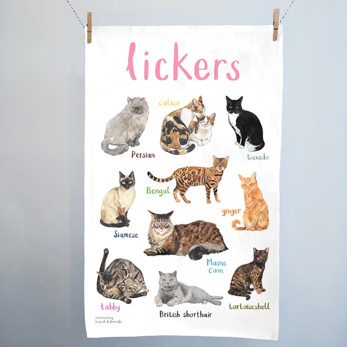 Lickers Cat Cotton Tea Towel