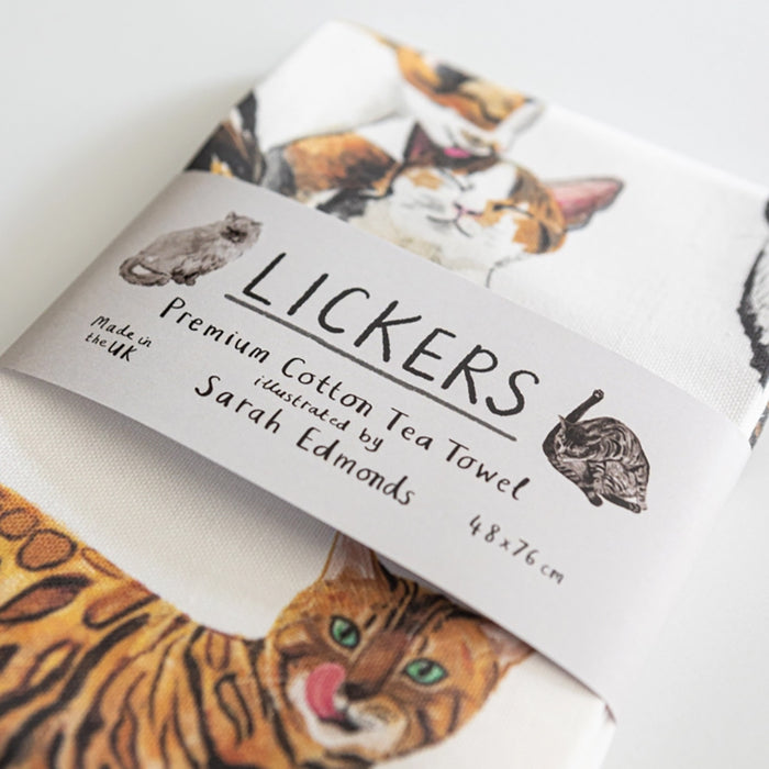 Lickers Cat Cotton Tea Towel