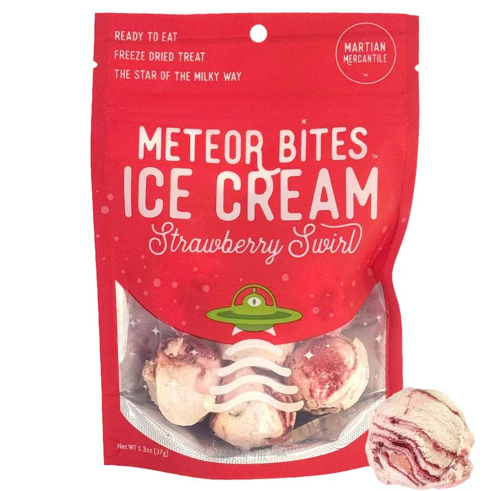 Meteor Bites Strawberry Swirl Astronaut Ice Cream