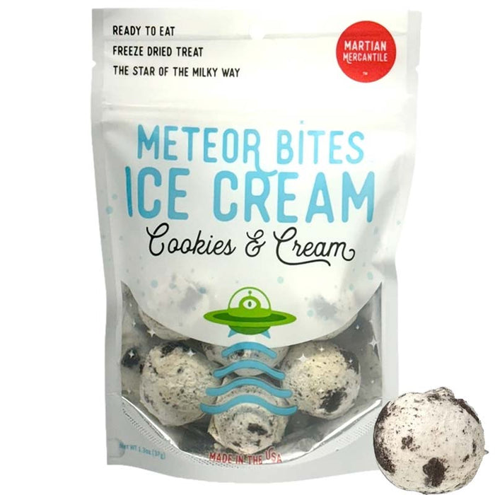 Meteor Bites Cookies & Cream Astronaut Ice Cream