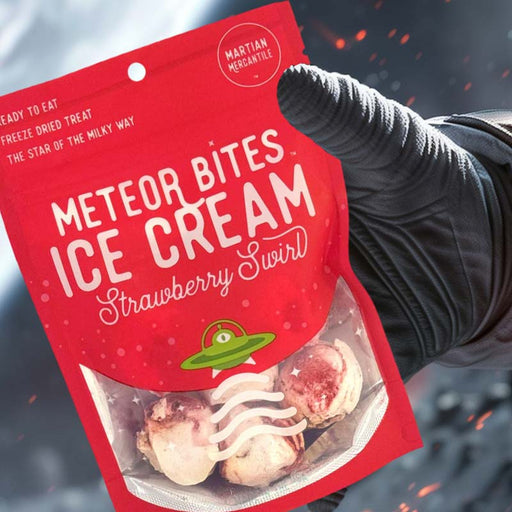 Meteor Bites Strawberry Swirl Astronaut Ice Cream