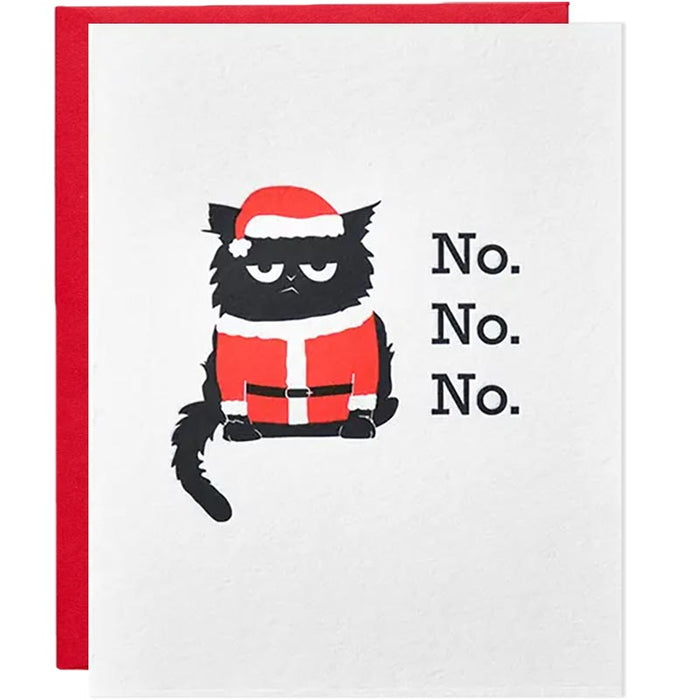 No. No. No. Santa Cat Christmas Card