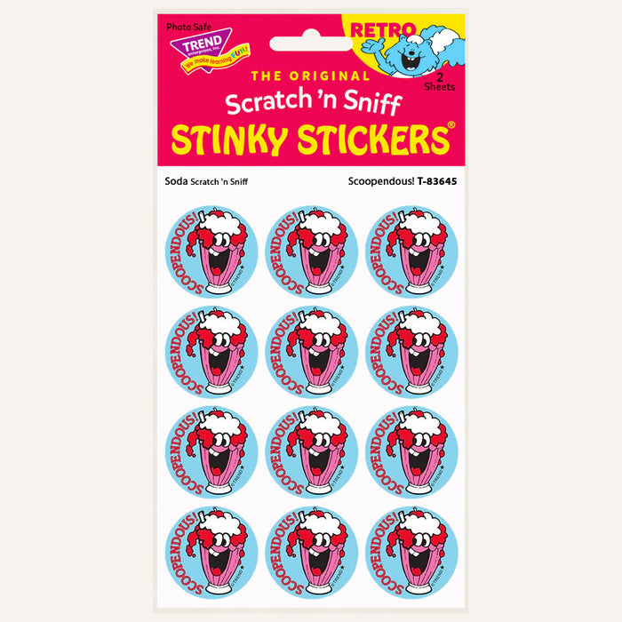 Scoopendous! Soda Scented Retro Scratch 'n Sniff Stinky Stickers