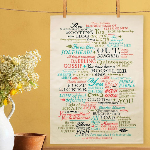 Shakespearean Insults Kitchen Tea Towel