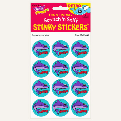 Sharp! Ocean Scent Retro Shark Scratch 'n Sniff Stinky Stickers