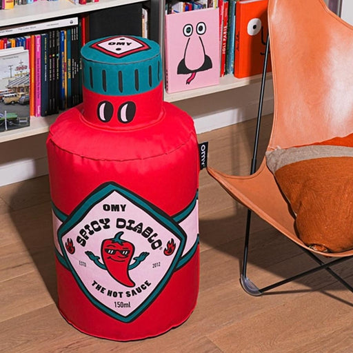 Giant Spicy Diablo Hot Sauce Inflatable Pillow