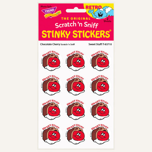 Chocolate Cherry Scented Scratch 'n Sniff Stickers