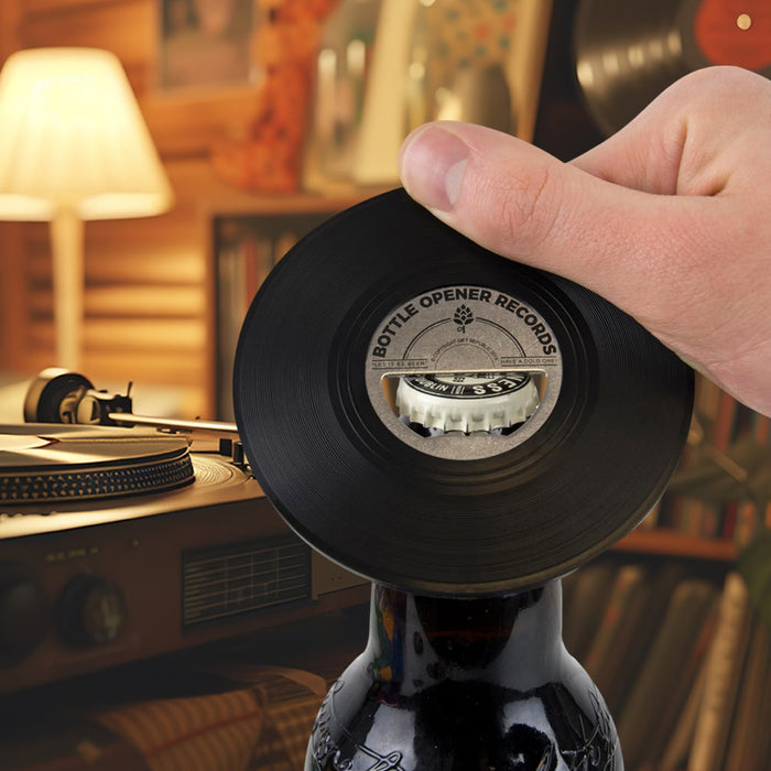 Retro Vinyl Record Beer Bottle Opener