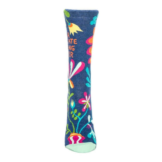 I'm a Delicate F*cking Flower Socks - Unique Gifts - Blue Q
