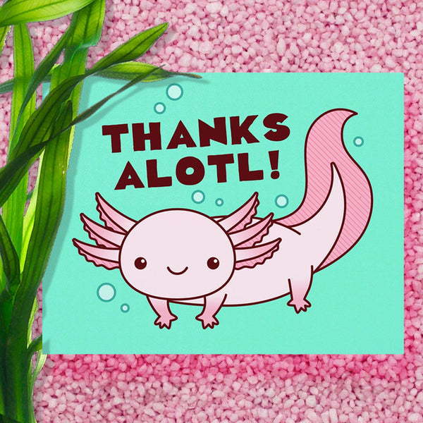 Axolotl Thank You Favor Sign, Axolotl Birthday Party Decorations