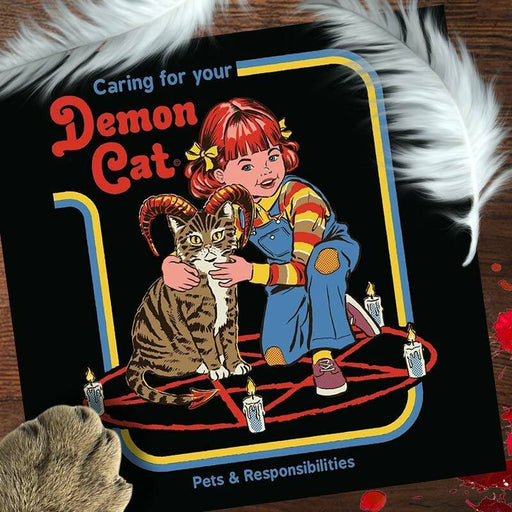 Caring For Your Demon Cat Greeting Card