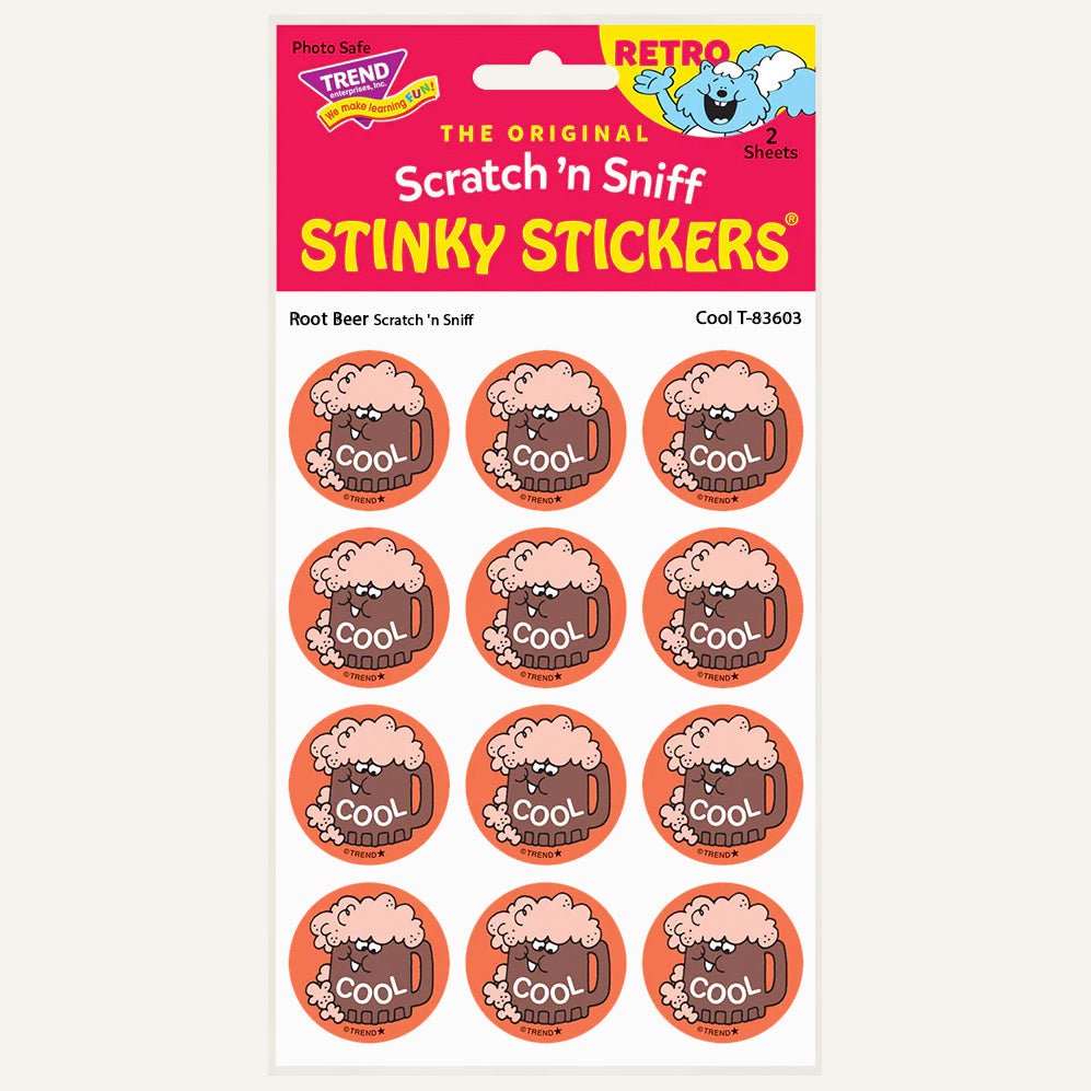 VtG 1980s Trend Scratch & Sniff Happy Birthday Candle Stickers Sheet STILL deals SMELL