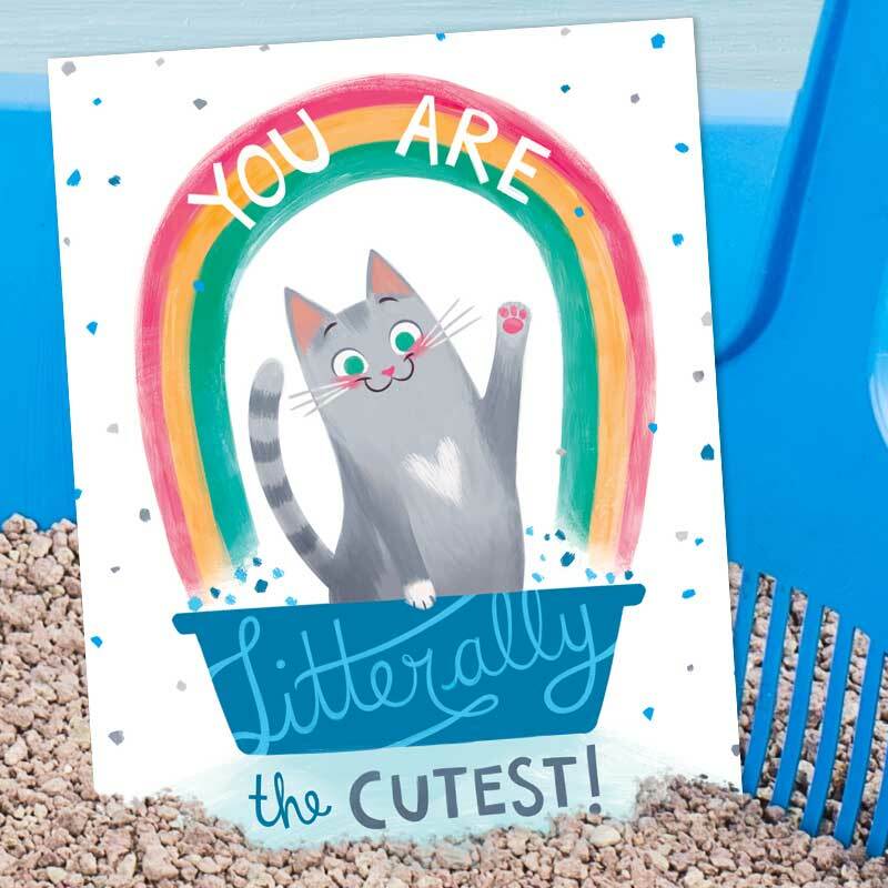 Litter-ally The Cutest Kitty Cat Greeting Card