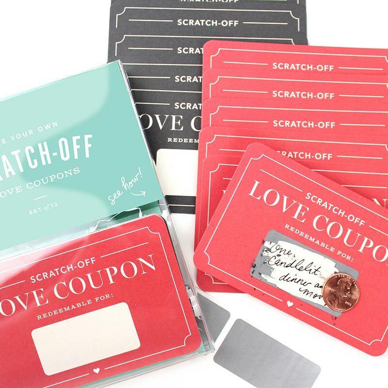 Scratch Off Coupons Birthday Gift Love Coupons for Her DIY Gift for Him  Printed Scratch Off Coupons Love Note Scratch Game Cards Gift Holders  (Black