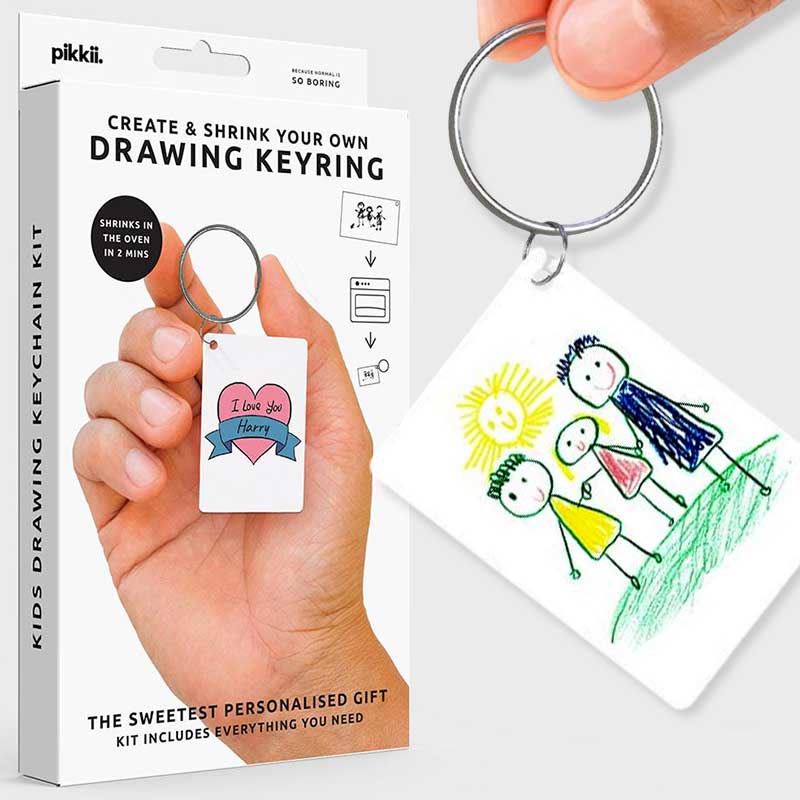 Shrink Film Keepsake Keychain. A Unique DIY Gift For Mom & Grandma