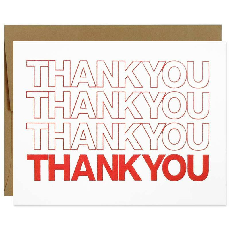 Thank You Plastic Bag Greeting Card - Unique Cards + Gifts — Perpetual Kid