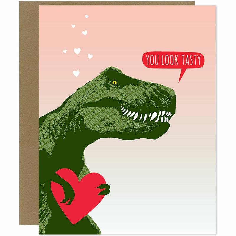 You Look Tasty T-Rex Greeting Card - The Best Funny Valentine's