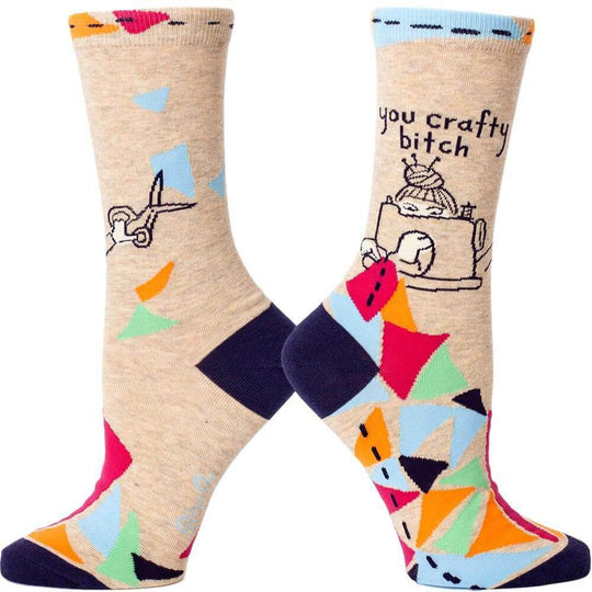 Blue Q Bitch I am Relaxed Crew Socks – Smoking Lily Handcrafted Goods